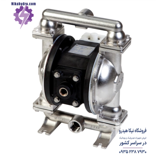 پمپ دیافراگمی پمکار مدل PK10 SS/T پمپ دیافراگمی پنوماتیکی از برند پمکار ترکیه با بدنه استیل و سایز 1 اینچ