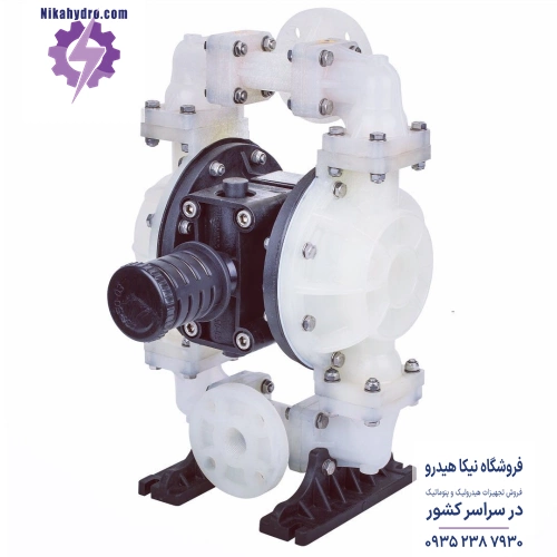 پمپ دیافراگمی دیا مدل DP10 PP/T پمپ دیافراگمی دیا بدنه پلاستیکی با دیافراگم تفلون سایز 1 اینچ