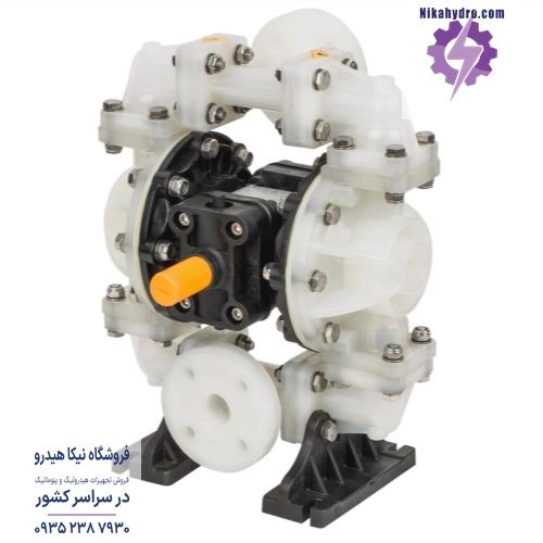 پمپ دیافراگمی 3/4 اینچ دیا پمپ دیافراگمی 3/4 اینچ دیا با بدنه پلاستیکی و دیافراگم تفلون