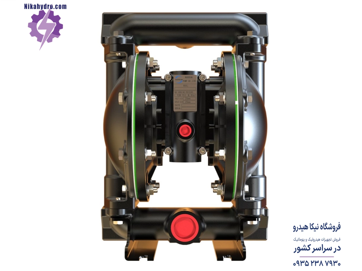 پمپ دیافراگمی بدنه آلومینیومی پمپ دیافراگمی بدنه آلومینیومی سایز 1 اینچ